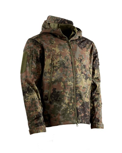 Flecktarn 5ftd softshell - bw,